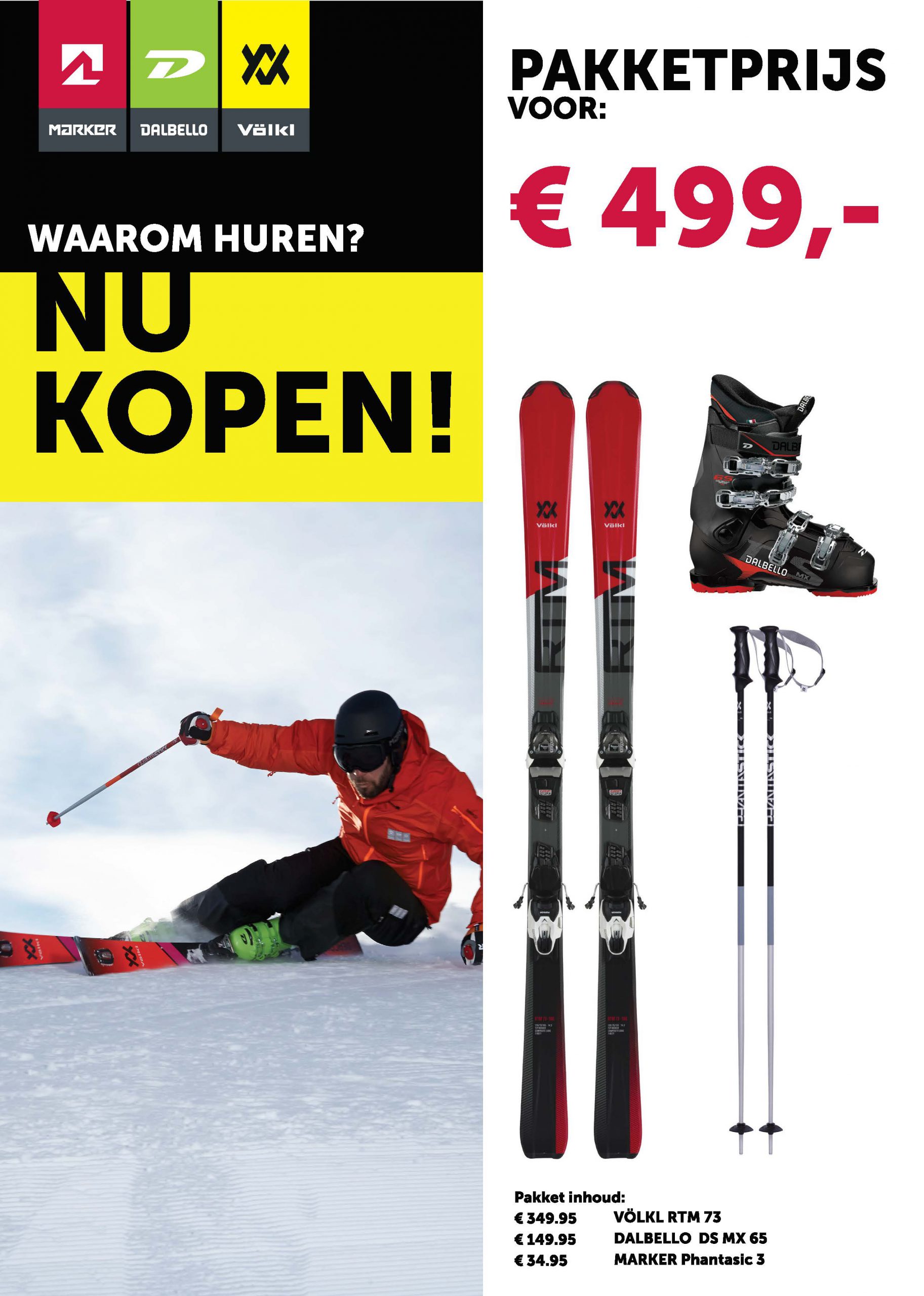 calcium Uitwisseling Trappenhuis Ski's pakketprijs aanbieding - Skisport Bergharen
